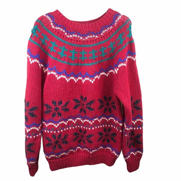 The Keats And Lyford Other - Vintage Keats & Lyford Wool Blend Red Sweater